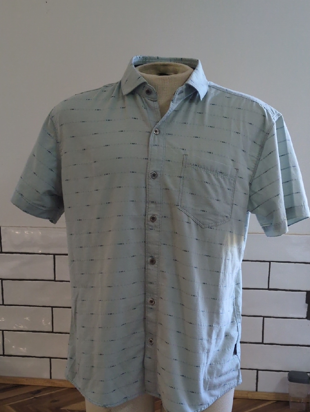 Kuhl Light Blue Short-Sleeve Button-Up Shirt